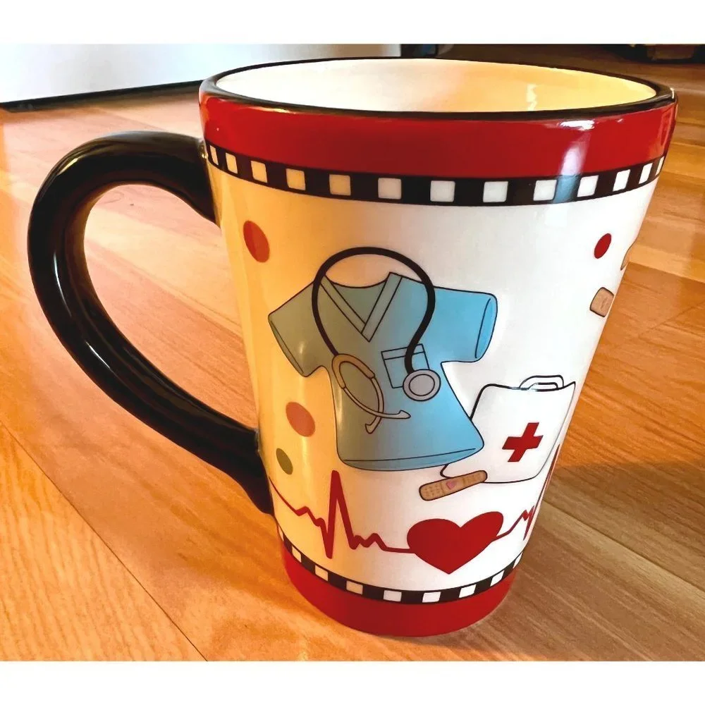 Granny Message Mug With Gift Box Porcelain Blue Ombre Message On Back 18 Ounces - Picture 2 of 3